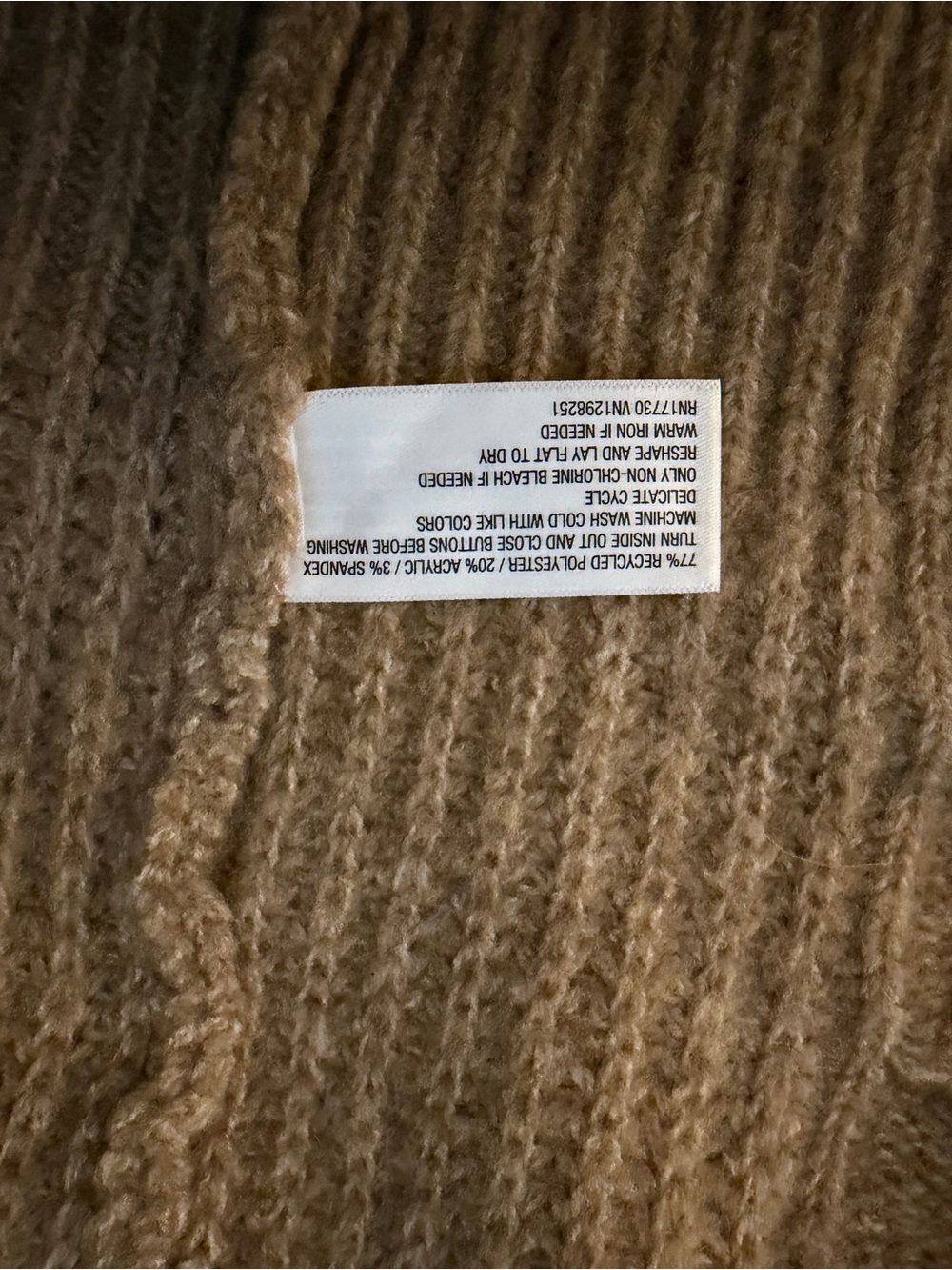 Universal Thread Cable Knit Button-Front Cardigan - Tan - Picture 4 of 4